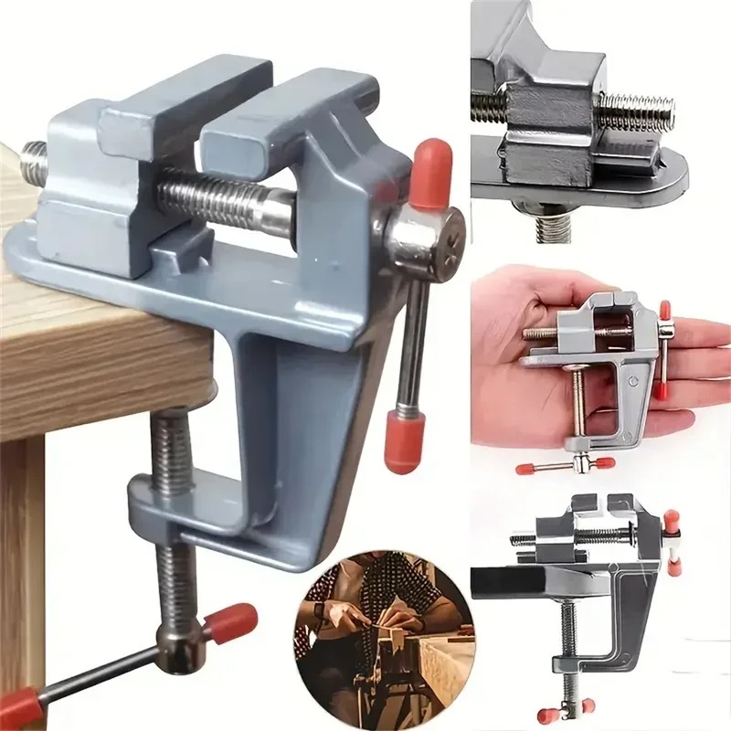 Woodworking Bench Vise - Mini Bench Vise Muliti-Funcational 3.5&quot Aluminum