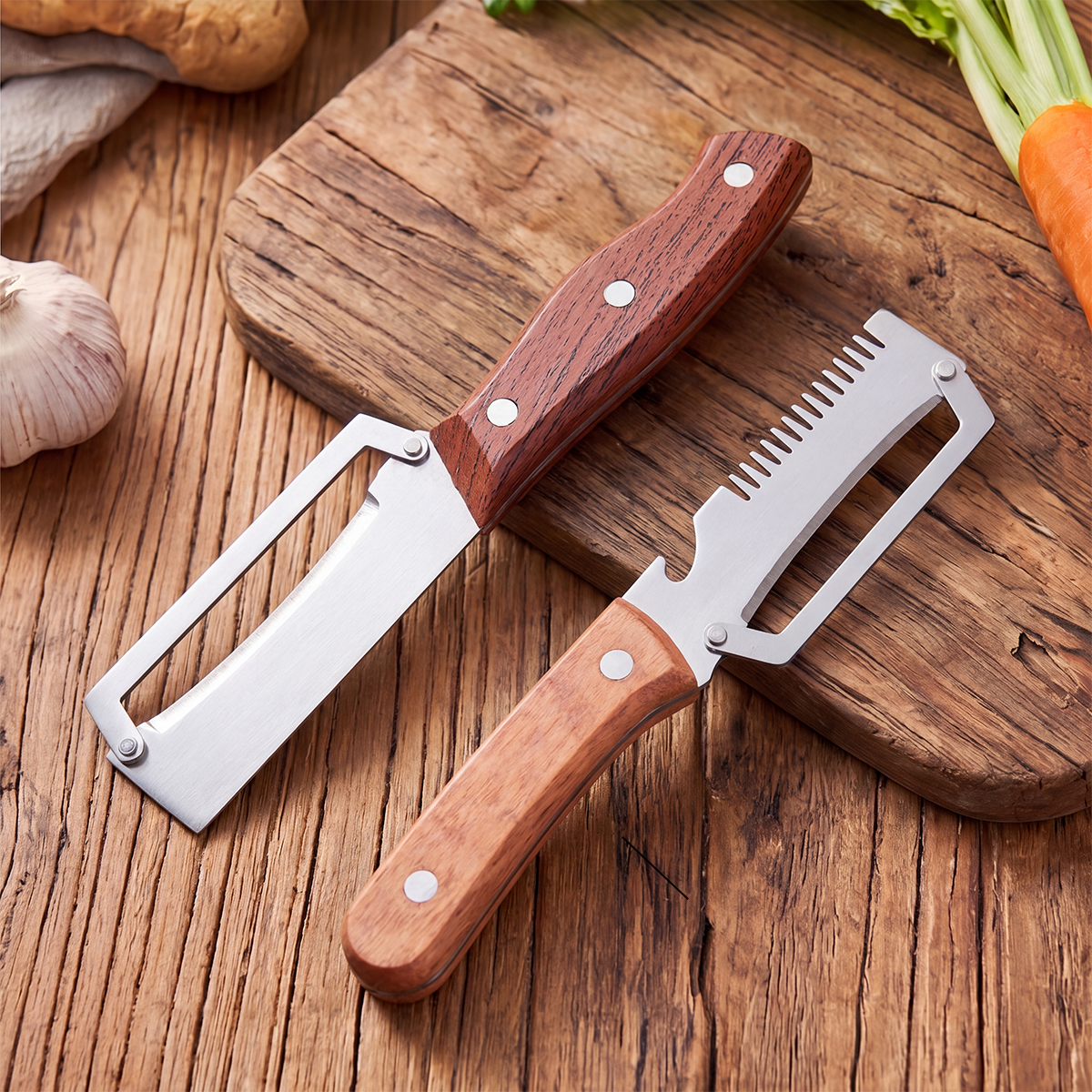 Woodworking Project - Stainless steel peeler with wooden handle