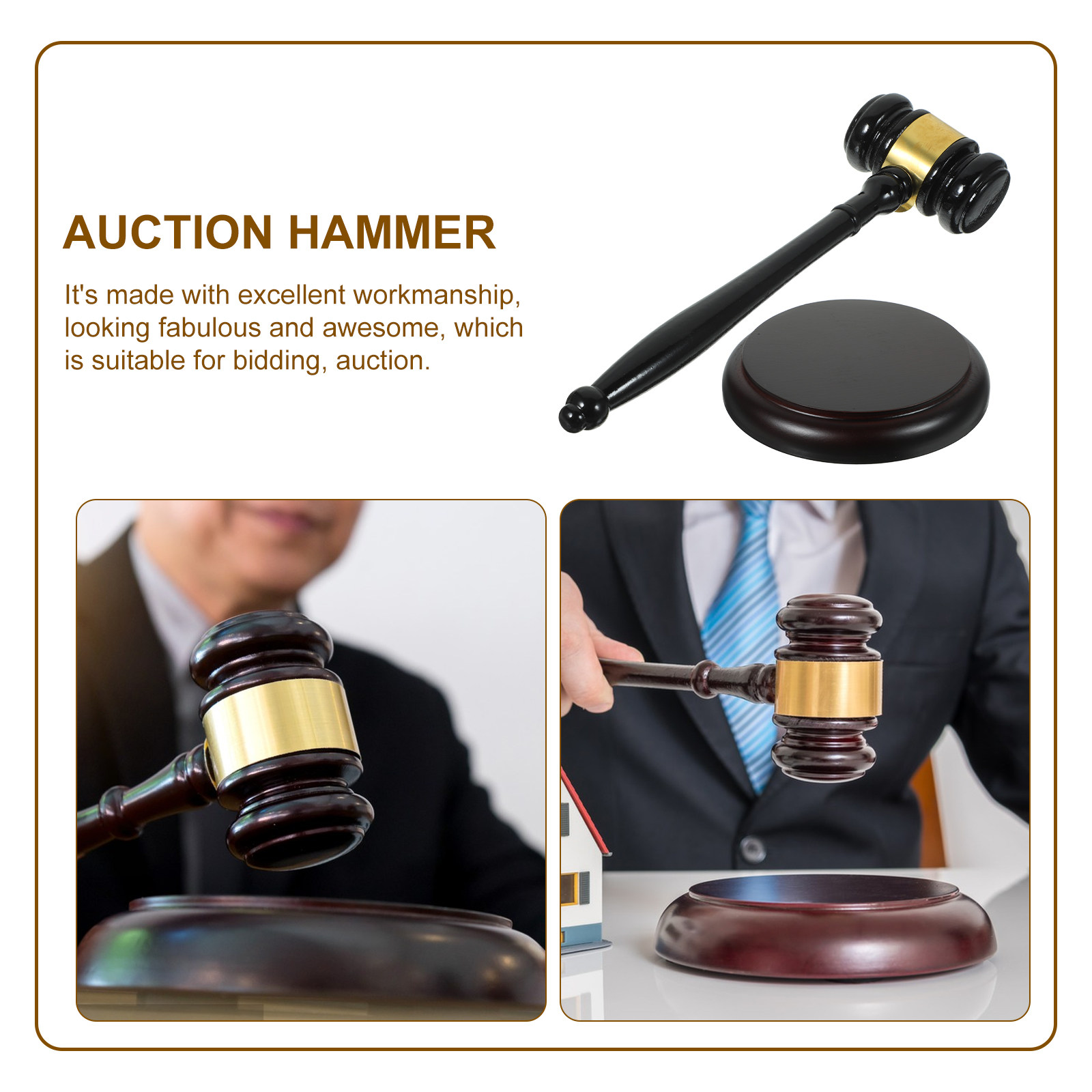 1Set Professional Wooden Gavel - Woodworking Auctions review and price