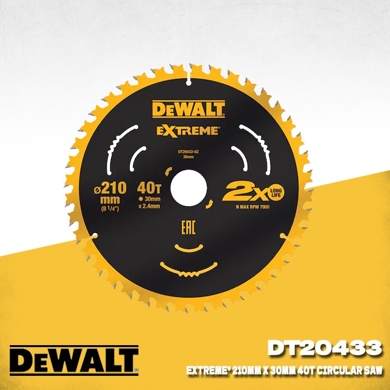 DEWALT DT20433 Extreme 210mm 4 - Woodworking Kerf review and price