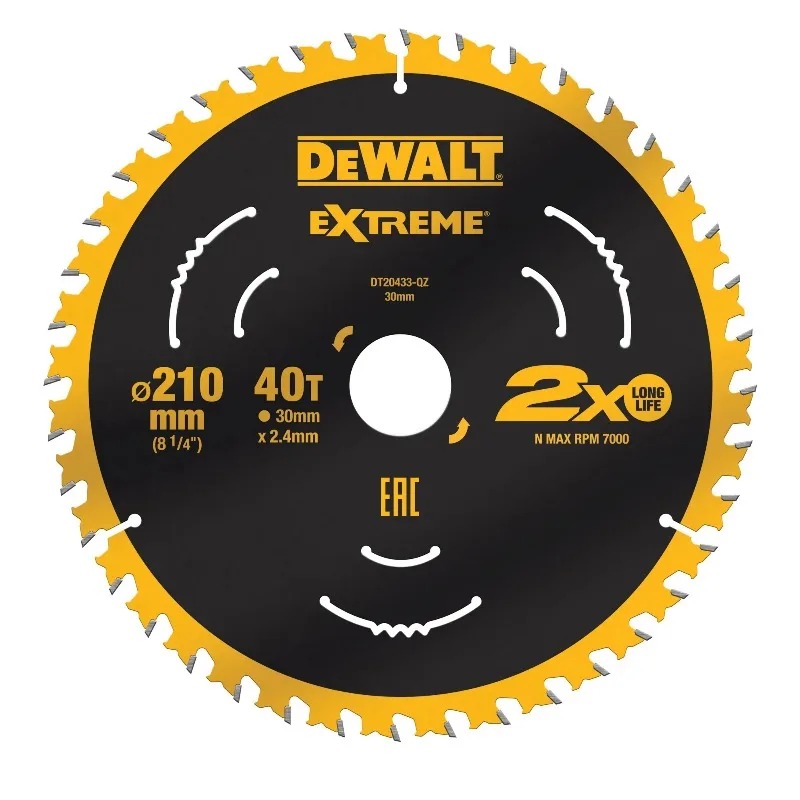 DEWALT DT20433 Extreme 210mm 4 - Woodworking Kerf review and price