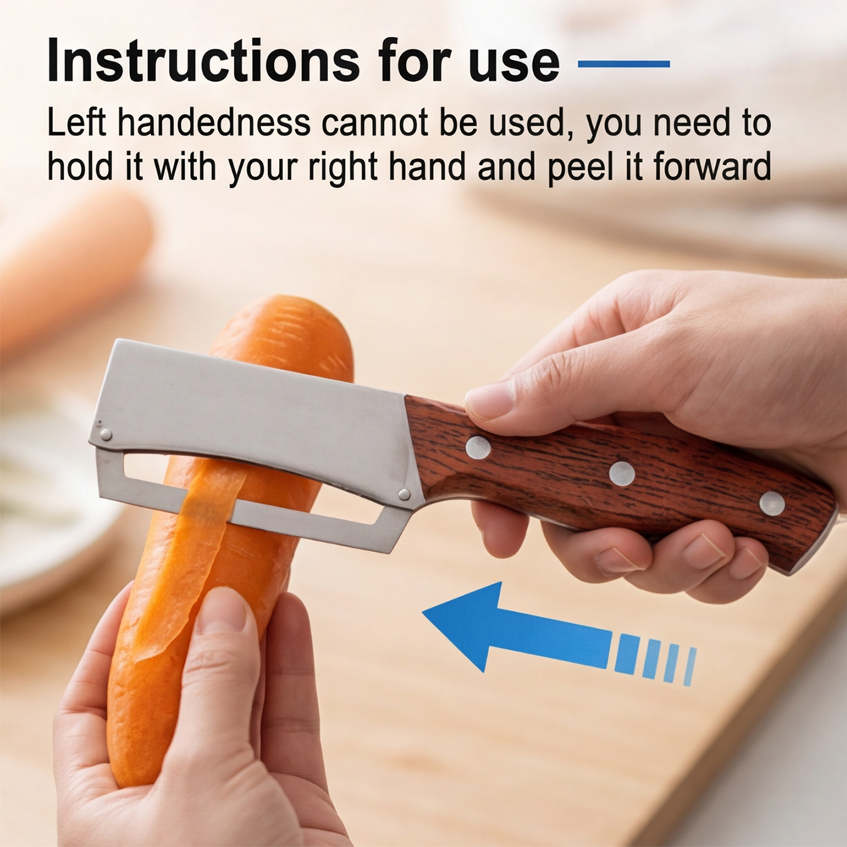 Stainless steel peeler with wo - Woodworking Project review and price