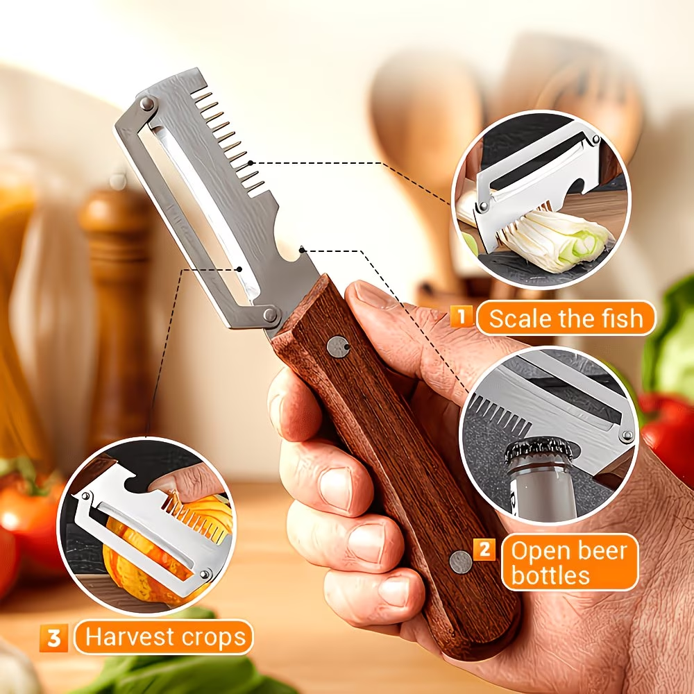 Stainless steel peeler with wo - Woodworking Project review and price