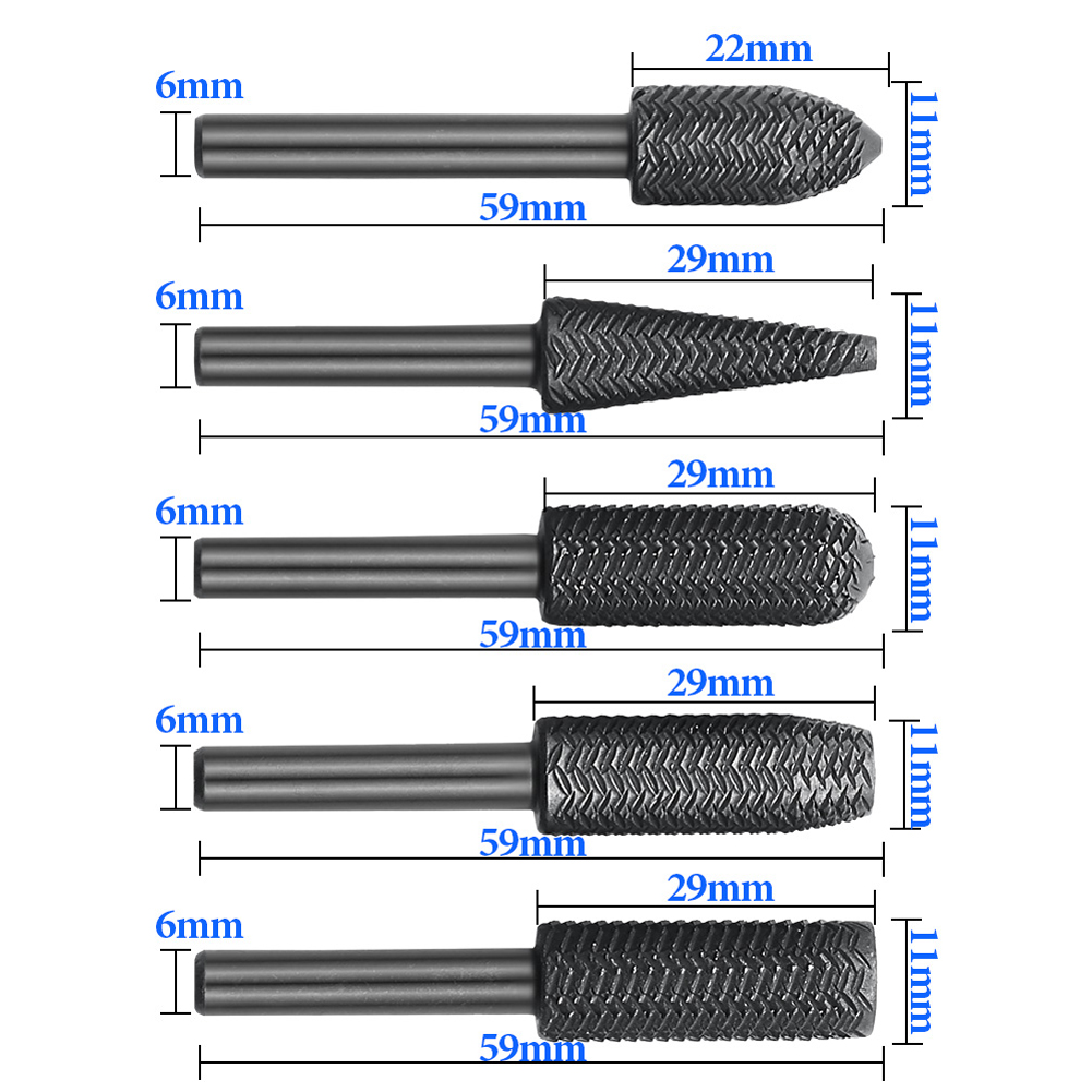 5Pcs Double Cut Rotary Rasp Fi - Woodworking Files And Rasps review and price