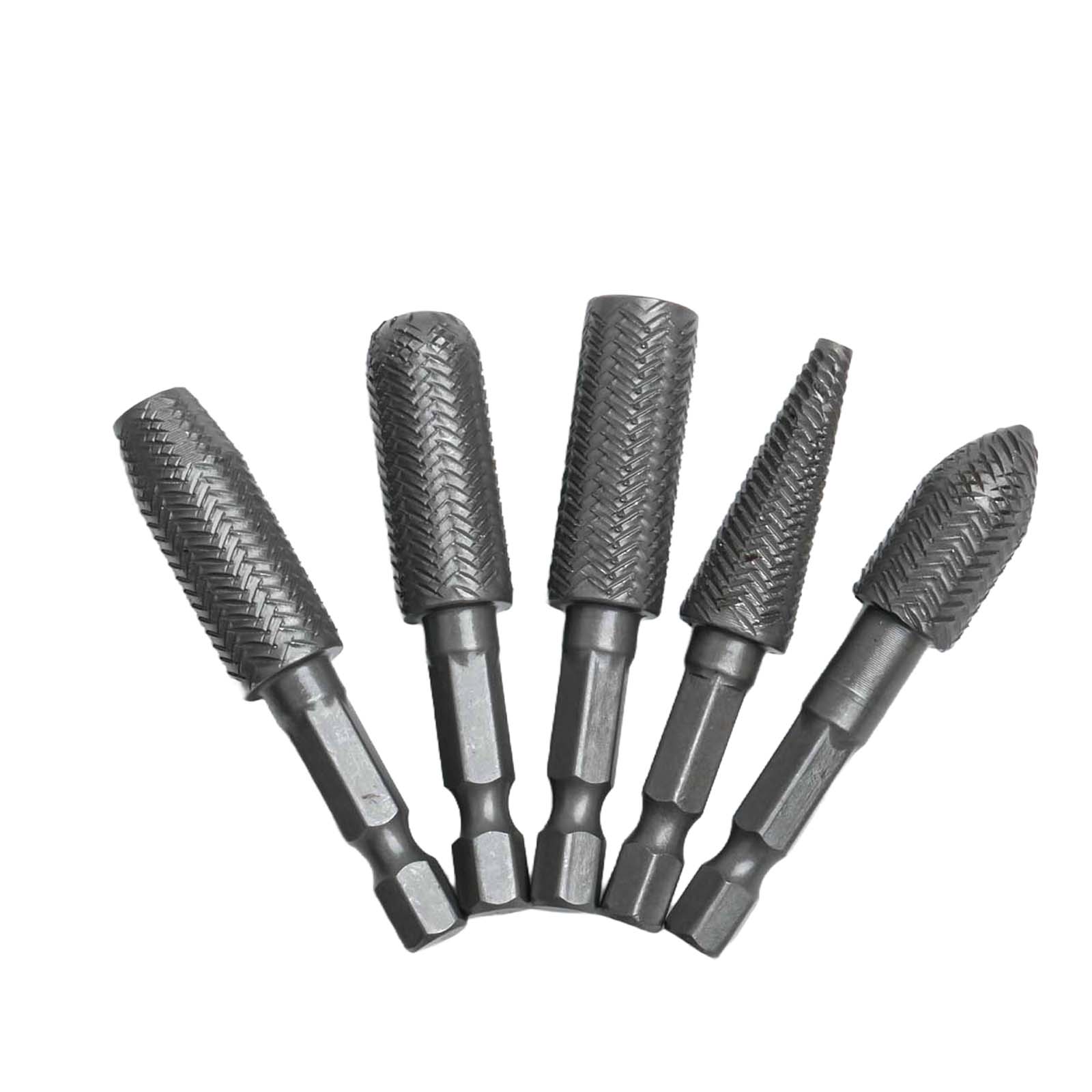 5Pcs Rotary Rasp 1/4inch Hex S - Woodworking Files And Rasps review and price