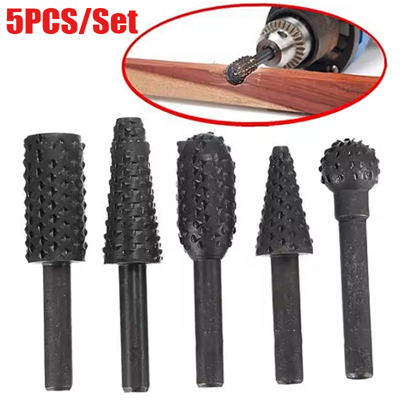 5pcs Rasp File Drill Bits Rasp - Woodworking Files And Rasps review and price