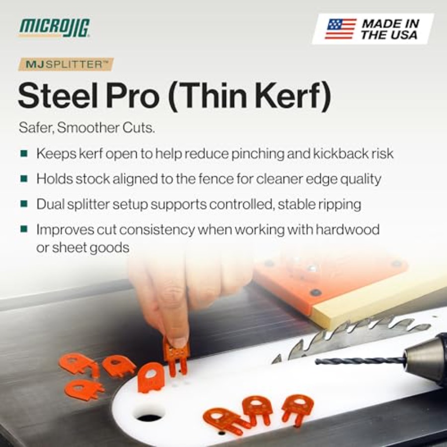 MJ SPLITTER Steel Pro Table Sa - Woodworking Kerf review and price