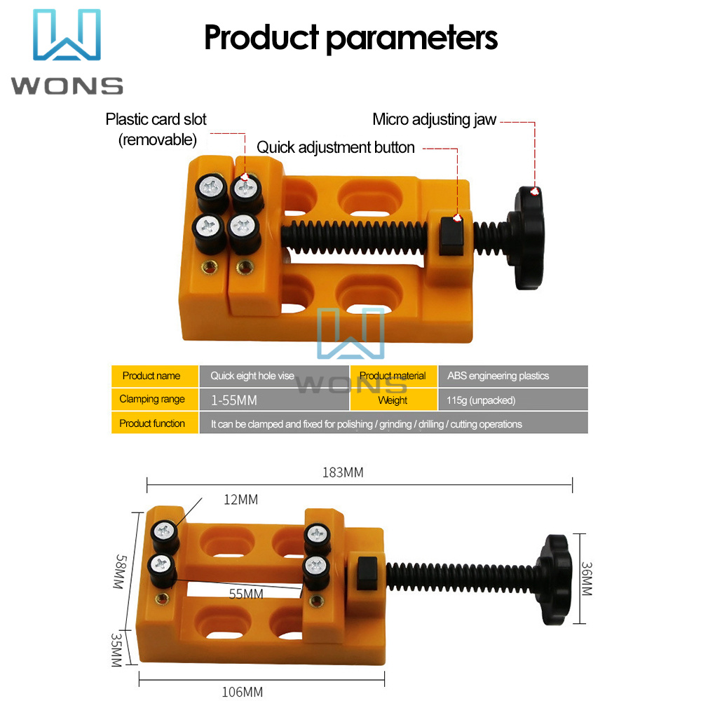 Quick Eight-hole Vise Fixed Cl - Woodworking Bench Vise review and price
